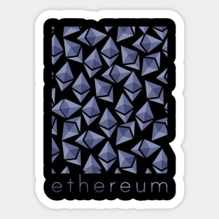 Ethereum (ETH) Logo HODL Pattern Sticker